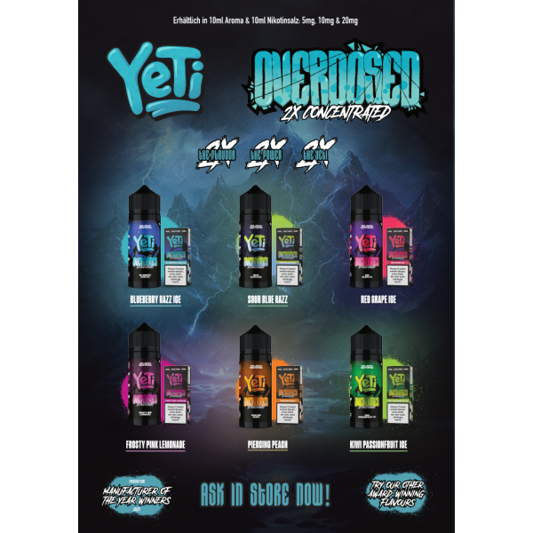 Yeti Overdosed - DIN A1 Poster