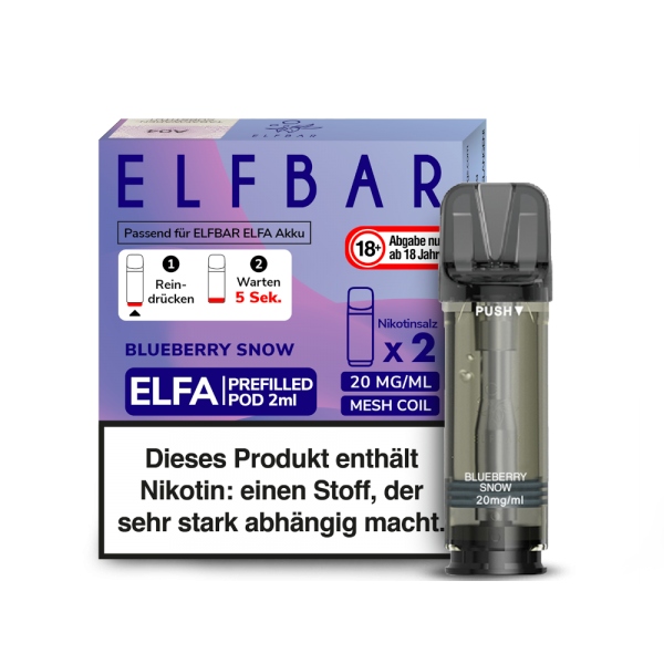 Blueberry Snow - ELF BAR ELFA POD 20mg (2x)