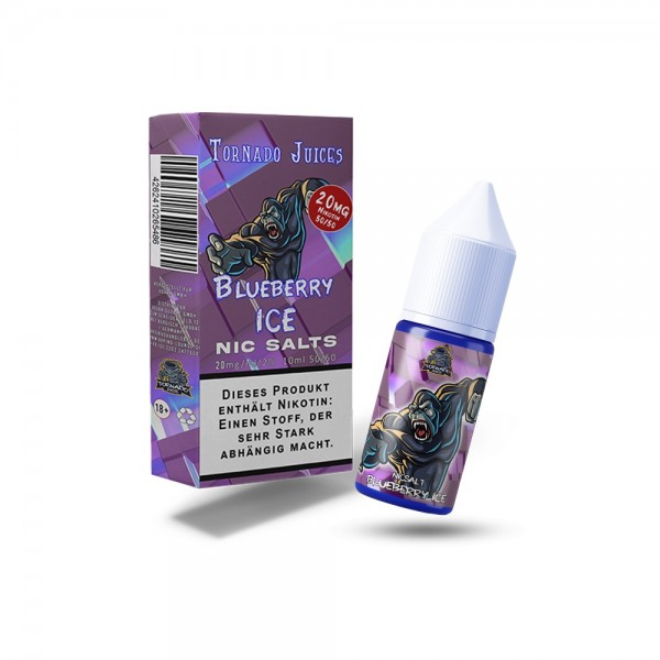 Blueberry On Ice Overdosed - Tornado Juices Nikotinsalz 20mg