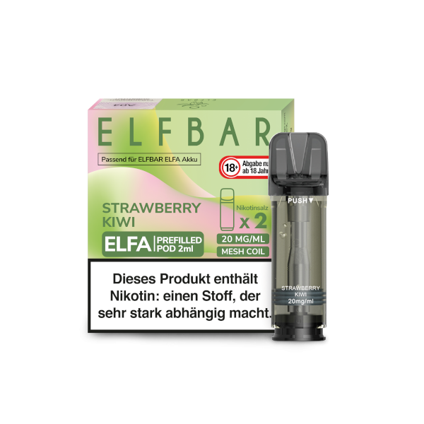 Strawberry Kiwi - ELF BAR ELFA POD 20mg (2x)