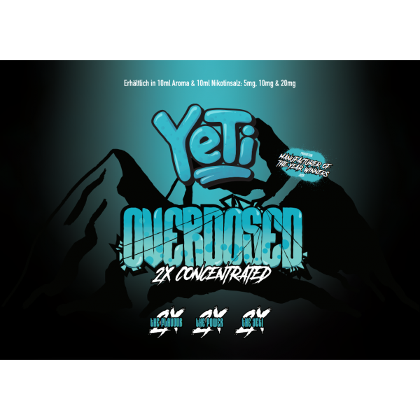 Yeti Overdosed - DIN A4 Menükarte