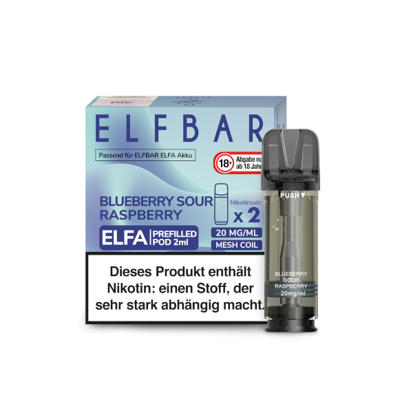 Blueberry Sour Raspberry - ELF BAR ELFA POD 20mg (2x)