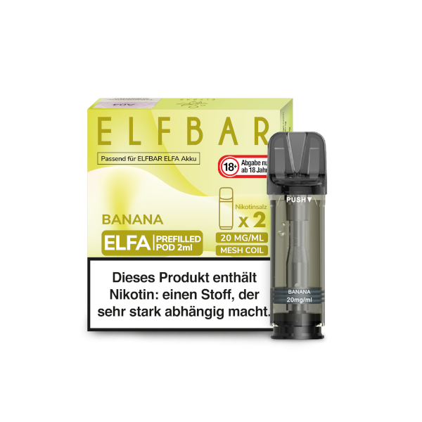 Banana - ELF BAR ELFA POD 20mg (2x)